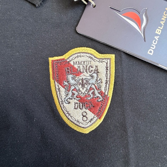 Black Polo Shirt with Emblem - Picture 3 of 7